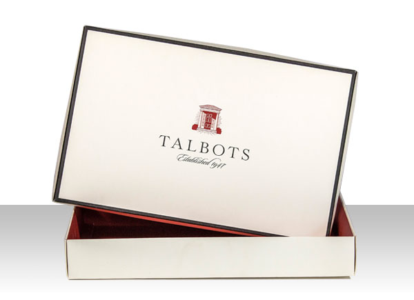 luxury folding retail box talbots